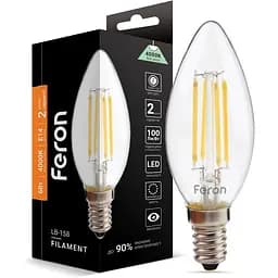 Светодиодная лампа Feron LB-158 C37 230V 6W E14 4000K (25749)