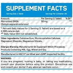 Стимулятор тестостерону Everbuild  Nutrition DHEA 50 мг 60 таблеток - мініатюра 2