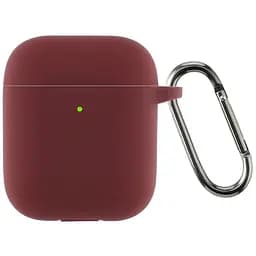 Чохол для навушників Armorstandart Ultrathin Silicone Case With Hook для Apple AirPods 2 Burgundy (ARM59680)