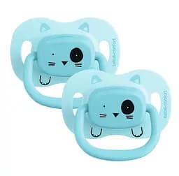 Пустушка силіконова Bebe Confort Reversible Soothers Minimalistic Animals, симетрична, 18-36 міс., 2 шт., синя (3104202030) - мініатюра 2