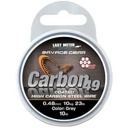 Повідковий матеріал Savage Gear Carbon49 Steelwire 10 м 0.48 мм 11 кг Grey
