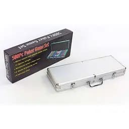 Настольная игра Johnshen Sports Покерный набор 500 фишек по 11,5 г без номинала (алюминиевый кейс) (59210)