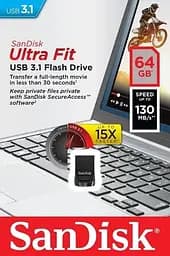 Флеш накопичувач USB 64Gb Ultra Fit, Black SanDisk teh0024646 - мініатюра 4