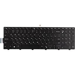 Клавіатура для ноутбука DELL Inspiron 15 3000 чорна, чорний фрейм, підсвітка