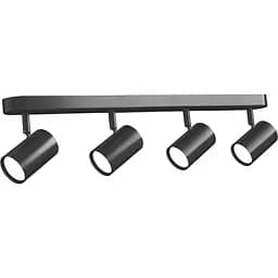 Світильник Videx під лампу 4xGU10 накладний поворотний чорний (VL-SPF05B-WPB)