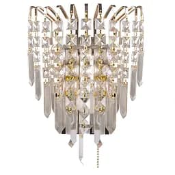 Бра Brille BCL-441W/1 настінне накладне кришталеве з вимикачем E14