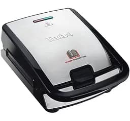 Tefal Мультимейкер Snack collection 700Вт, тефлон, 3 пластини, корпус-нержав.сталь/пластик, чорний