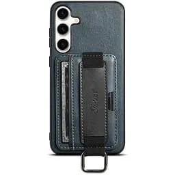 Шкіряний чохол Epik Wallet case and straps для Samsung Galaxy S24 Синій / Blue