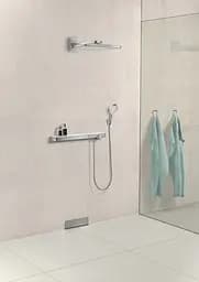 Верхній душ Hansgrohe Rainmaker Select 460 1jet з тримачем Black/Chrome 24003600, Чорний - мініатюра 3