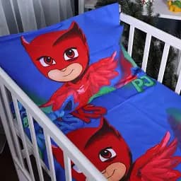 Простыня на резинке MirSon Бязь Kids Time 17-0685 Heroes in Masks 70х190 см сине-красная (2200010230543)