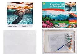 Набор для росписи по номерам Черепаха, TK Group, 30x40 см, 30113