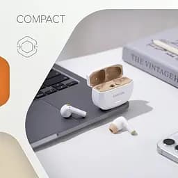Навушники Canyon TWS HEXAGON 7 TWS ANC+ENC Wireless Charge White Beige (CNS-TWS7WB) - мініатюра 5