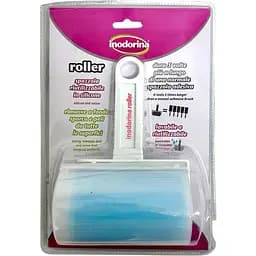 Валик многоразовый Inodorina Roller силиконовый с клейкой поверхностью и защитной крышкой для удаления шерсти животных из текстильных изделий 1 шт. (650.0010.001)