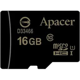 Карта памяти Apacer MicroSDHC 16 GB C10 UHS-I + адаптер AP16GMCSH10U1-R