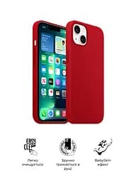 Силиконовый чехол для Apple iPhone 13, ICON2 Case, красный, противоударный, панель, защита всего корпуса, матовая поверхность Soft Touch, выступает над дисплеем, совместим с защитными стеклами и пленками, с микрофиброй, ArmorStandart (ARM60483) - мініатюра 3