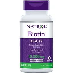 Витамины и минералы Natrol Biotin 10000 mcg, 100 таблеток