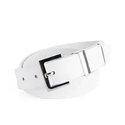 Ремень женский кожаный JK-3023 white-2 под джинсы белый (120 см)