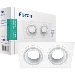 Светильник точечный Feron DL6142 MR16 алюминий квадрат G5.3 белый (1794)