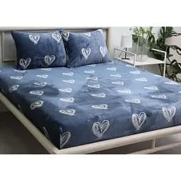 Простыня на резинке с наволочками TAG Tekstil 160х200х20 см 000267597