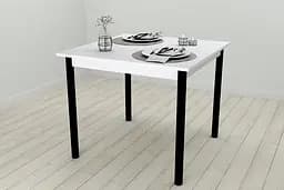 Стіл кухонний Ferrum-decor Агата 75x90x90 Чорний ДСП Біле 16мм (FRD-106263)