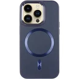 Кожаный чехол Epik SnapCase with MagSafe для Apple iPhone 16 Pro 6.3 Dark Blue