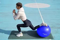 М'яч для фітнесу (фітбол) Power System PS-4011 Ø55 cm PRO Gymball Blue (PS-4011_55cm_Blue) - мініатюра 3