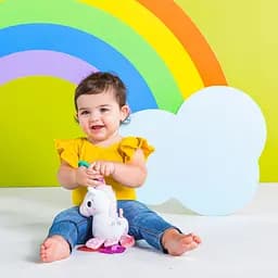 Підвіска-брязкальце Bright Starts Sparkle & Shine Unicorn On-the-Go Toy (11122) - мініатюра 5