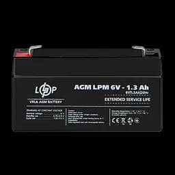 Акумулятор AGM LPM 6V - 1.3 Ah - мініатюра 2