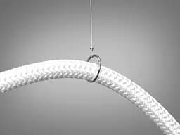 Люстра стельова LED Diasha 9610-1500BHR Мотузка, 17W, чорний хром, сучасний стиль для коридору, вітальні, спальні, кухні - мініатюра 5