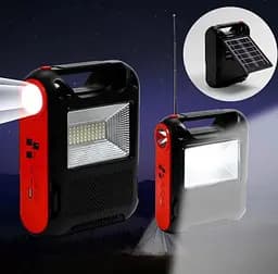 Переносной фонарь с солнечной панелью Voltronic JY-108+Solar, 2 режима, аккумулятор, 2 лампочки 3W, USB выход - мініатюра 4