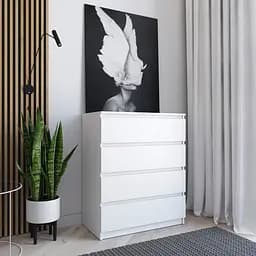 Комод Vays R-4, на 4 шухляди без ручок, ЛДСП 80×40×98 см - для дому, офісу, вітальні, спальні