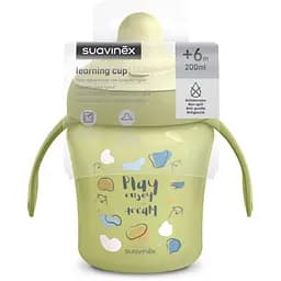 Чашка з носиком Suavinex Bear Family +6 місяців 200 мл зелена (402643) - мініатюра 4