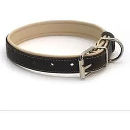 Нашийник для собак Zoo-hunt шкіряний подвійний ОД Soft коричневий+бежевий 1,4/23-28 см