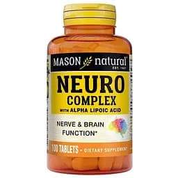 Нейрокомплекс с альфа-липоевой кислотой Mason Natural 100 таблеток