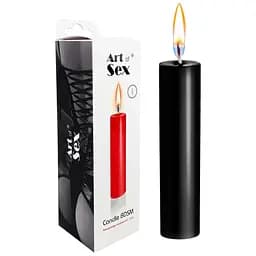 Восковая низкотемпературная свеча Art of Sex size M 15 см, чорний