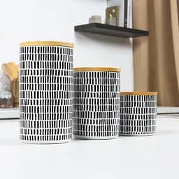 Ємність для зберігання МВМ My Home, 450 мл, сіра (KP-16 S GRAY/WOOD) - мініатюра 2