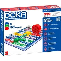 Электронный конструктор ШКОЛА "999+ СХЕМА" DOKA D70708 Разноцветный (6976706850093)
