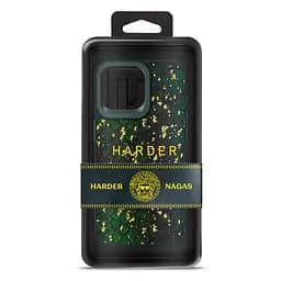Кожаный чехол для Apple iPhone 15 Pro Max, Harder Nagas, зеленый, термополиуретан ТПУ + экокожа с имитацией кожи Наги, панель, защита корпуса, противоударный, микрофибра, рамка вокруг камеры, защита всего корпуса, (ARM76743) - мініатюра 3