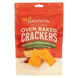 Крекери Danvita з сиром гауда і солодким перцем чилі 100 г (929813)