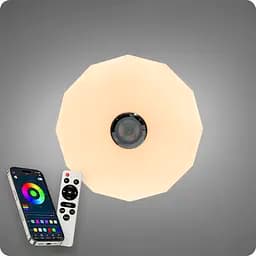 Люстра світлодіодна 517 Dlight RGB з пультом і колонкою 80Вт Білий (02157) - мініатюра 6