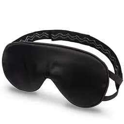 Маска для сну шовкова Чумацький Шлях з нековзкою резинкою в Подарунковій упаковці Чорний (1093-02)