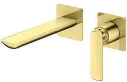 Смеситель для умывальника Kohlman Experience gold + BOX скрытого монтажа QW180EGD Золотой