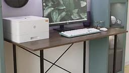 Стол письменный Line Лайт Ferrum-decor 750x1200x600 Черный металл ДСП Дуб Сонома Трюфель 16 мм (FRD-104861)