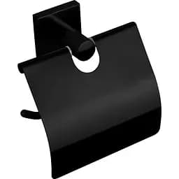 Держатель туалетной бумаги с крышкой VBI Saturn black VBI-040313BL Черный матовый