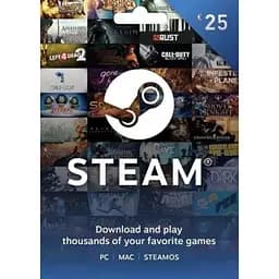 Код активації Steam Gift Card (Стім) на 25 євро EU-регіон