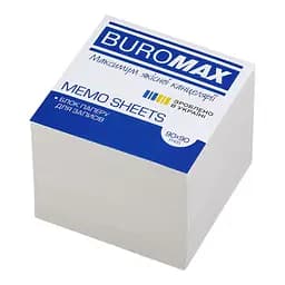 Блок білого паперу для нотаток Jobmax, 90x90x80 мм, 1000 аркушів, несклеєний