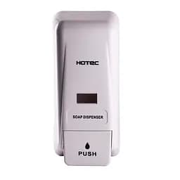 Дозатор рідкого мила HOTEC 13.506 настінний білий для ванної кімнати з натискним механізмом 1000 мл