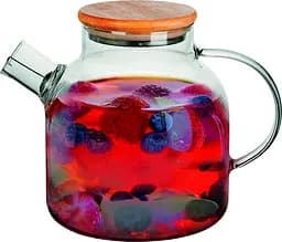 Заварник Ringel Joy 1500 мл загартоване скло, бамбукова кришка (RG-0002/1500) - мініатюра 2