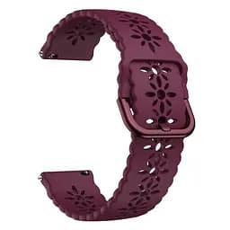 Ремінець Flower для Realme Watch - темно-червоний ширина кріплення 20мм силікон Watchbands (W32-7WB39690011) - мініатюра 2