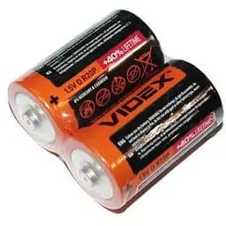 Батарейка D (R20), сольова, Videx Excellent!, 2 шт, 1.5V (R2OP/D 2pcs Bulk)